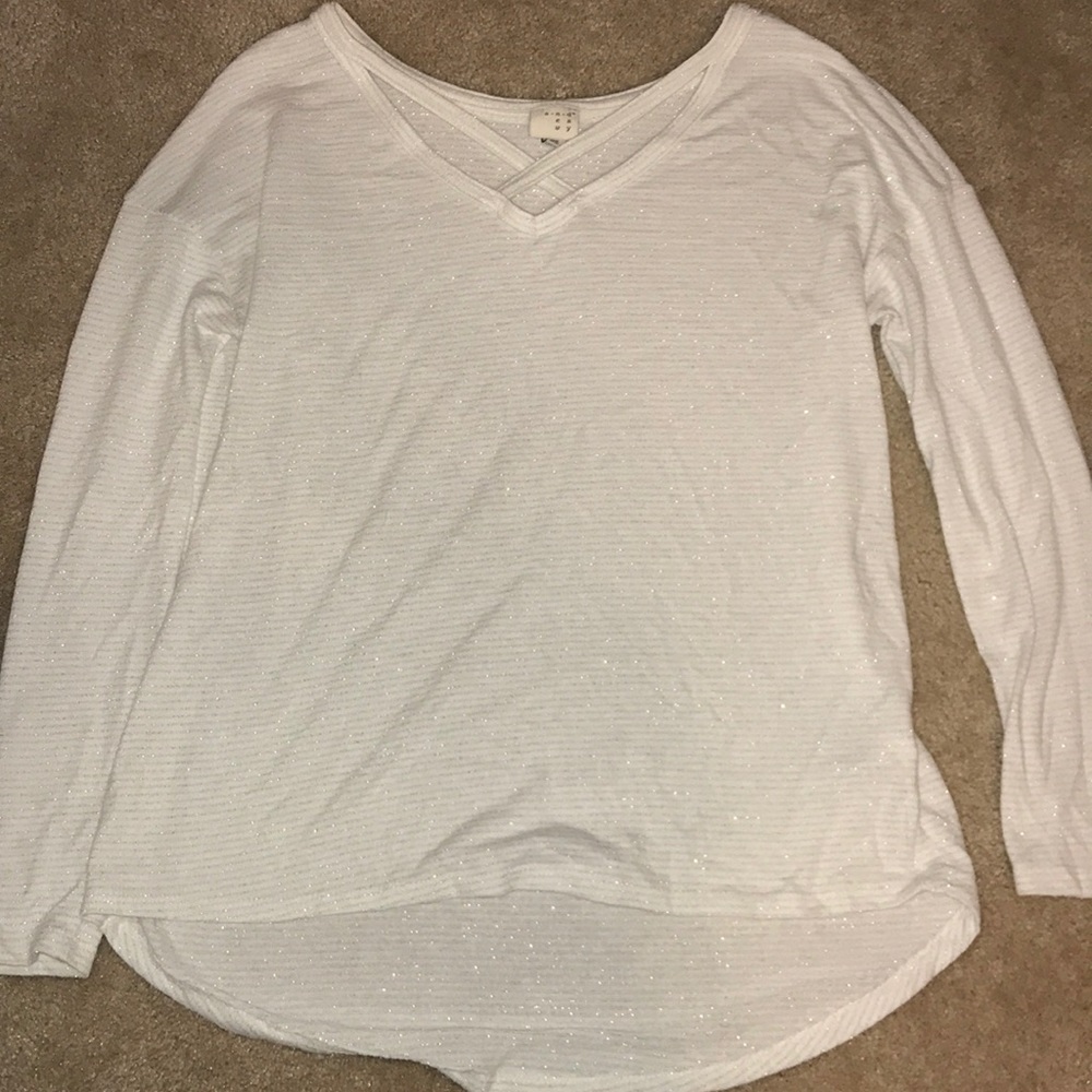 White sweater top